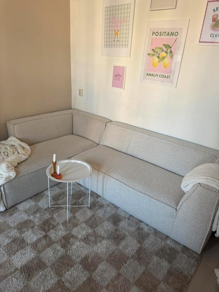 Teddy hoekbank beige, Huis en Inrichting, Banken | Sofa's en Chaises Longues, Zo goed als nieuw, Ophalen