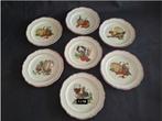 Boxed Set 7 antique plates, Food and drink motif designs 35, Ophalen of Verzenden