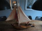 Vintage groot houten Skûtsje Tjalk? model zeilboot Boot, Ophalen of Verzenden, Gebruikt
