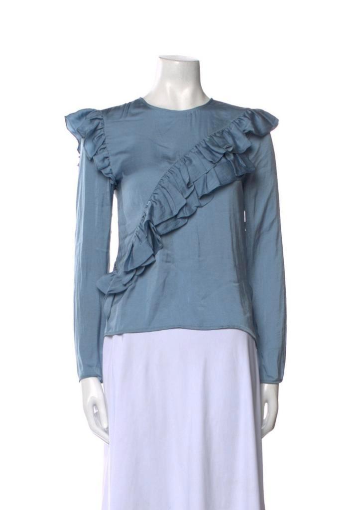 Maje Blauwe Top Maat S, Kleding | Dames, Blouses en Tunieken, Zo goed als nieuw, Maat 36 (S), Blauw, Verzenden
