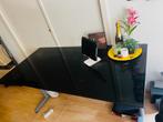 Bureau op hoogte verstelbaar 80x200 glas, Ophalen, In hoogte verstelbaar, Gebruikt, Bureau