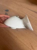 Vintage porseleinen wandlamp fitting – wit, Ophalen of Verzenden