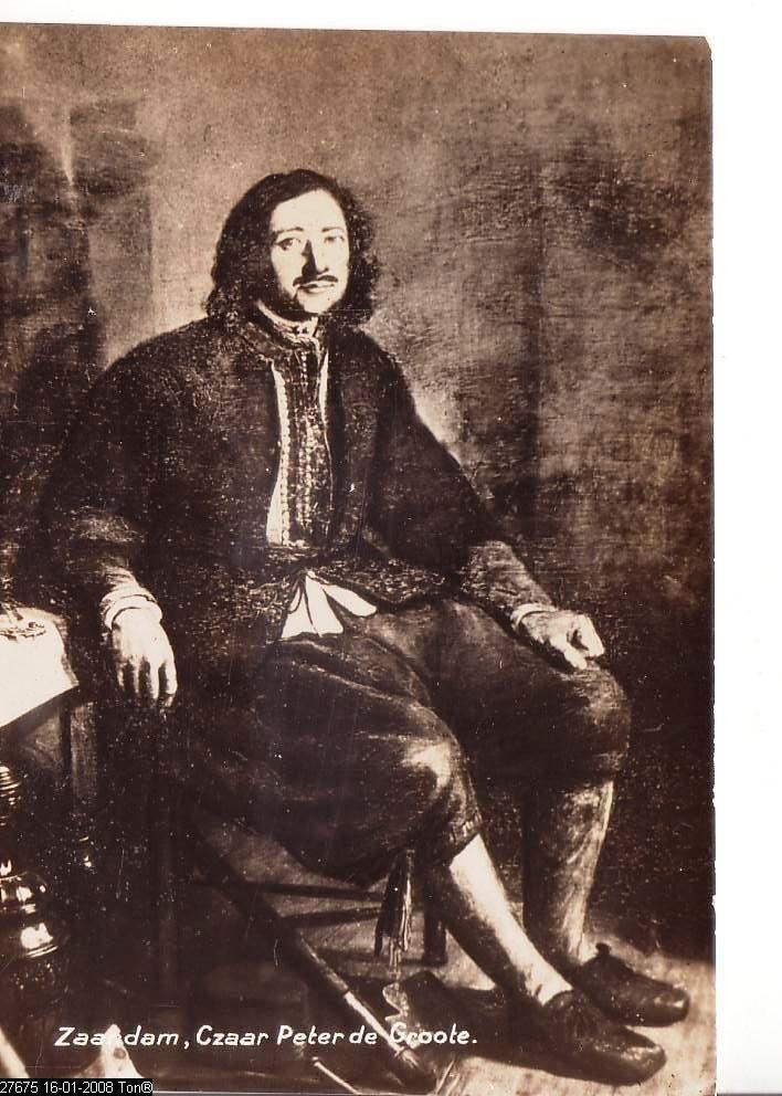 Ansichtkaart	Zaandam	Peter de Groote (Czaar), Verzenden, 1920 tot 1940, Ongelopen, Noord-Holland