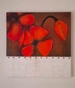 Schilderij Rode Bloemen, Huis en Inrichting, Ophalen of Verzenden, Schilderij