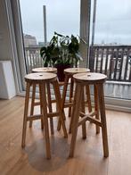 Houten barkruk, Huis en Inrichting, Barkrukken, Ophalen, 60 tot 90 cm, Zo goed als nieuw, 4 krukken