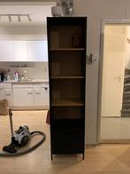 Leuke boekenkast zwart met hout, 2 lades, Ophalen, Overige materialen, Gebruikt, 200 cm of meer