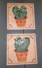 2 Houten met opdruk buxus, Ophalen of Verzenden, Zo goed als nieuw
