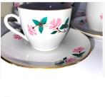 vintage koffie servies 6 kleine kopjes en schotels mini, Ophalen of Verzenden