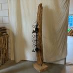 Wijnrek – teak / metaal – voor 6 flessen – TTM Wonen, 5 tot 15 flessen, Nieuw, Info@ttmwonen.nl, Taag 63, Den Haag (Forepark)