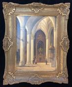 Klassiek schilderij van A Broekman, ca 1920 (28,5 x 38,5 cm), Antiek en Kunst, Ophalen