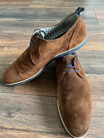 Floris v Bommel heren veterschoen 43 cognac suede beschikbaar voor biedingen