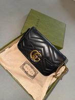 Gucci mini Marmont tas ORIGINEEL, Ophalen of Verzenden, Zo goed als nieuw, Zwart, Schoudertasje