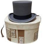 Borsalino hoge hoed met originele hoedendoos., Borsalino, Hoed, Ophalen of Verzenden, 57 cm (M, 7⅛ inch) of minder