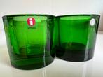 Set 2 Iittala KIVI Marimekko Waxinelichthouder~Kartio Green, Huis en Inrichting, Woonaccessoires | Kandelaars en Kaarsen, Ophalen of Verzenden