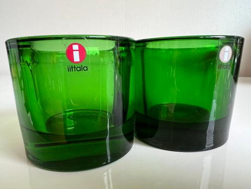 Set 2 Iittala KIVI Marimekko Waxinelichthouder~Kartio Green, Huis en Inrichting, Woonaccessoires | Kandelaars en Kaarsen, Zo goed als nieuw