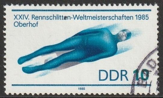 DDR 1985 2923 WK Rodelen, Gest, Ophalen of Verzenden, DDR, Gestempeld