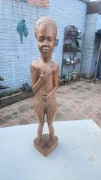 Houten afrikaans beeld, Ophalen of Verzenden