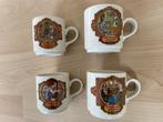 Vintage DE bekers, 4 stuks, Ophalen of Verzenden, Aardewerk, Overige stijlen, Kop(pen) en/of Schotel(s)
