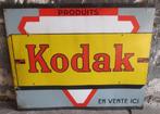 antiek dubbelzijdig emaillebord reclame Kodak, Verzamelen, Merken en Reclamevoorwerpen, Ophalen, Gebruikt, Reclamebord