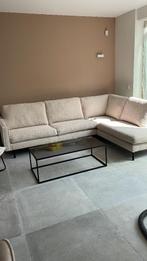 Boucle hoek bank creme kleur, Huis en Inrichting, Banken | Bankstellen, Ophalen, 250 tot 300 cm, Gebruikt, Hoekbank