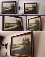 Schilderij van W. Houwijk - Landschap met Water, Antiek en Kunst, Kunst | Schilderijen | Klassiek, Ophalen