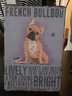 Wandplaat / poster Franse Bulldog, Minder dan 50 cm, Ophalen of Verzenden, Zo goed als nieuw, Schilderij