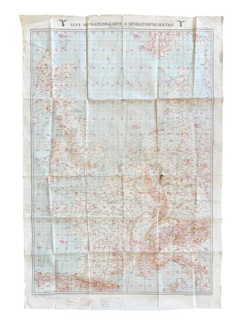 Luftwaffe navigatiekaart West-Europa 1939, Verzamelen, Militaria | Tweede Wereldoorlog, Luchtmacht, Duitsland, Verzenden