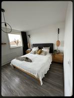 Ikea Bed 180x200 - eikenhout / grijs headboard, Ophalen, Bruin, Tweepersoons, 180 cm