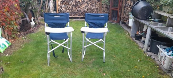 2 opvouwbare kinder kampeerstoelen met tafelblad, Caravans en Kamperen, Kampeermeubelen, Gebruikt, Campingstoel, Ophalen