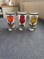 Vintage Anchor Hocking Happy Times Glazen, Huis en Inrichting, Glas of Glazen, Gebruikt, Ophalen of Verzenden, Glas