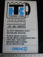 sticker Thermo King assistance grenco logo, Verzenden, Zo goed als nieuw, Bedrijf of Vereniging
