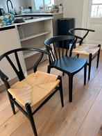 3 eetkamerstoelen Carl Hansen & Woood bliss, Huis en Inrichting, Stoelen, Ophalen, Gebruikt, Zwart, Drie