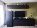Set donkere Ikea meubels., Ophalen, Gebruikt, 50 tot 100 cm, Glas