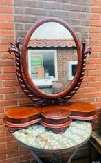 Antieke Engels kapspiegel, Ophalen of Verzenden, Rechthoekig, Minder dan 50 cm