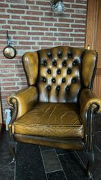Engelse leren stoel, Huis en Inrichting, Fauteuils, Ophalen, Gebruikt, 75 tot 100 cm, Engels