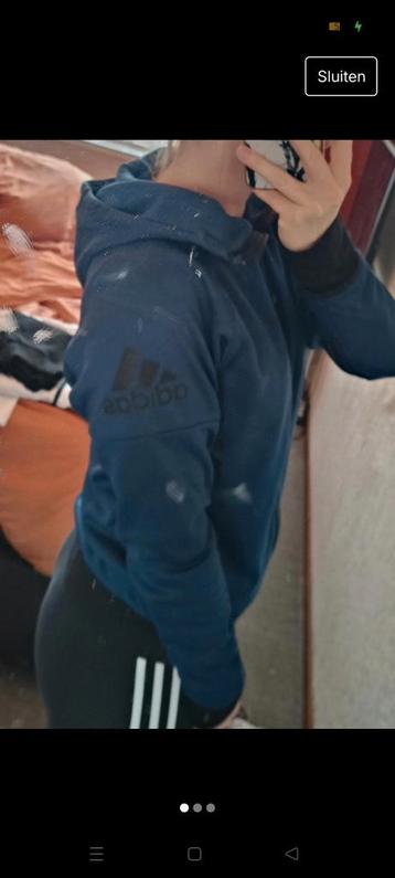 Blauwe Adidas hoodie