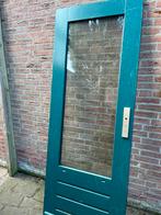 Gratis hard houten deur, Doe-het-zelf en Verbouw, Deuren en Horren, Gebruikt, Minder dan 80 cm, Ophalen of Verzenden, Buitendeur