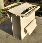 Vintage sixties 1960 design tas skai krokodillenleer effect, Ophalen of Verzenden, Gebruikt, Beige, Handtas