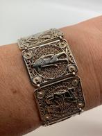 J969 Prachtige zilveren armband Egyptische verbeelding, Sieraden, Tassen en Uiterlijk, Antieke sieraden, Armband, Ophalen of Verzenden