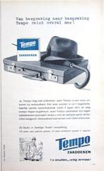 3 vintage advertenties reclames Tempo zakdoeken 1963-65, Gebruikt, Ophalen