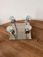 Metalen plafondlamp met 4 spots, Ophalen of Verzenden, Zo goed als nieuw, Metaal