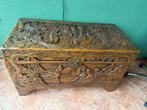 Handgesneden Chinese kist Kamferhout, Ophalen, Rechthoekig, 50 tot 100 cm, Minder dan 50 cm
