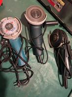 3 Haakse slijpers met vele slijpschijven in koffer, Doe-het-zelf en Verbouw, Gereedschap | Slijpmachines, Ophalen, Zo goed als nieuw