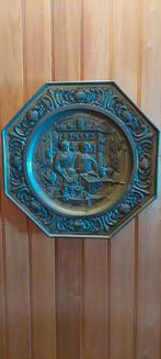 Koperen Wandbord met Ambachtslieden, Ophalen of Verzenden, Koper