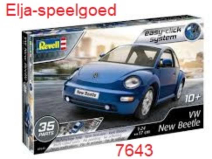 Revell NEW BEETLE(1998 )EASY-Click 7643 modelbouw 1:25, Hobby en Vrije tijd, Modelbouw | Auto's en Voertuigen, Nieuw, Auto, Groter dan 1:32