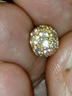 Gouden bedel met diamantjes, 9 karaat, Overige merken, Gebruikt, Ophalen of Verzenden, 1 bedel