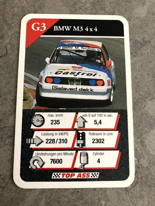 K.011 / BMW E30 M3 Foto kwartet-kaart, Hobby en Vrije tijd, Verzamelkaartspellen | Overige, Nieuw, Losse kaart, Ophalen of Verzenden