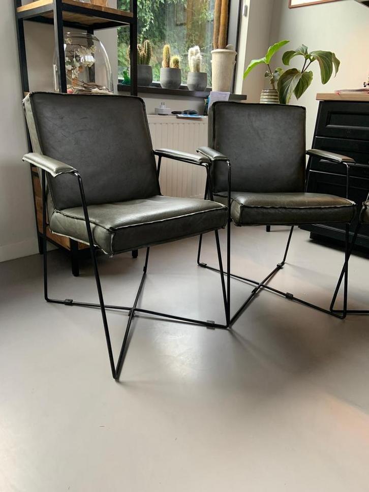 6 Buffel Leder Stoelen - Zo Goed Als Nieuw!, Huis en Inrichting, Stoelen, Zo goed als nieuw, Vijf, Zes of meer stoelen, Leer, Overige kleuren