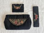 Vintage petit point avondset; tasje, portemonnee, kam., Ophalen of Verzenden, Dames