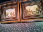 Miniatuur schilderijtje met molens vintage, Antiek en Kunst, Kunst | Schilderijen | Klassiek, Ophalen